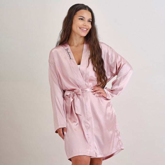 Bridesmaid Embroidered Dressing Gown Kimono