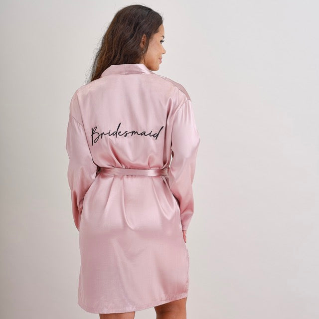 Bridesmaid Embroidered Dressing Gown Kimono