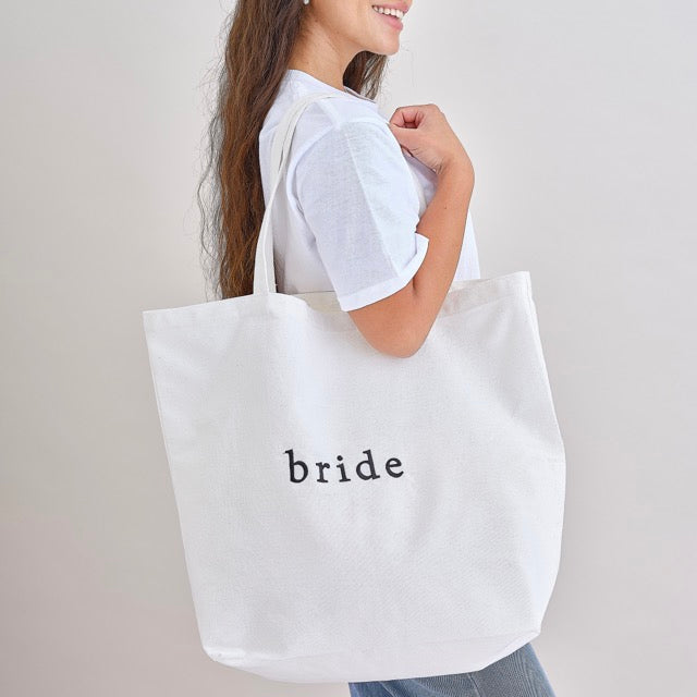 Bride Embroidered Tote Bag