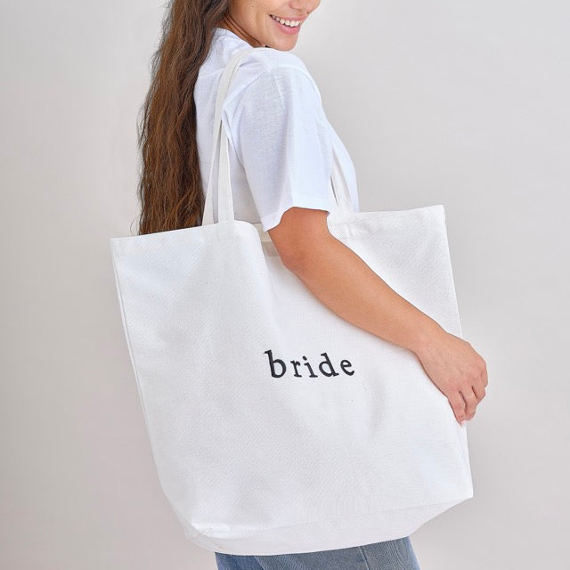 Bride Embroidered Tote Bag