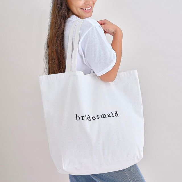 Bridesmaid Embroidered Tote Bag