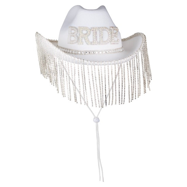 White Bride Cowboy Hat