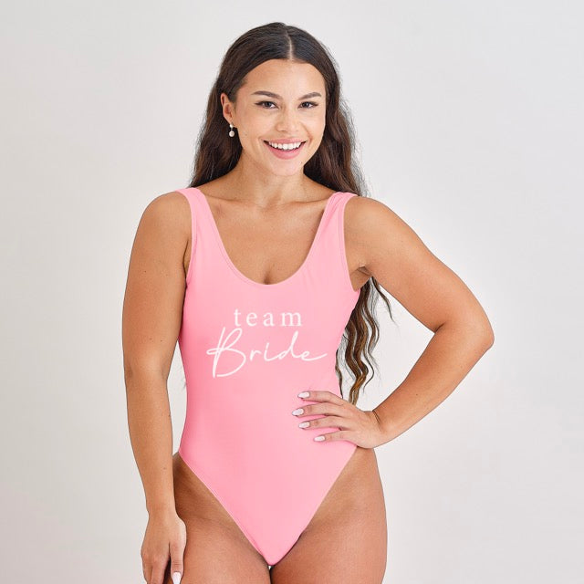 Pink Team Bride Swimsuit