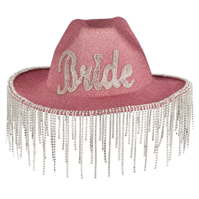 Pink Bride Cowboy Hat