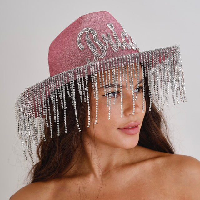 Pink Bride Cowboy Hat