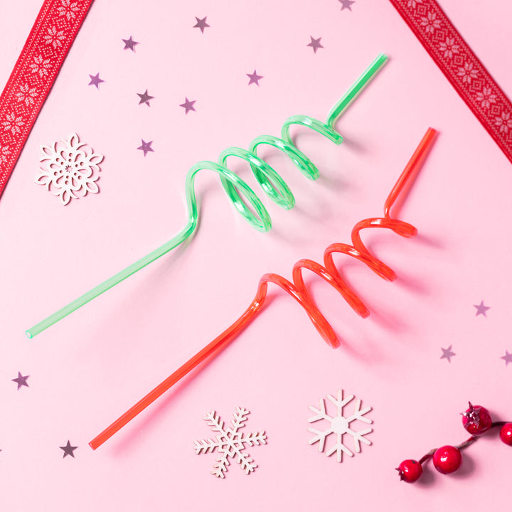 Christmas Tree Festive Drink Straws | 12 Pack