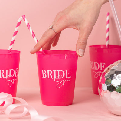 Bride Squad Hot Pink Hen Party Cup - Team Hen