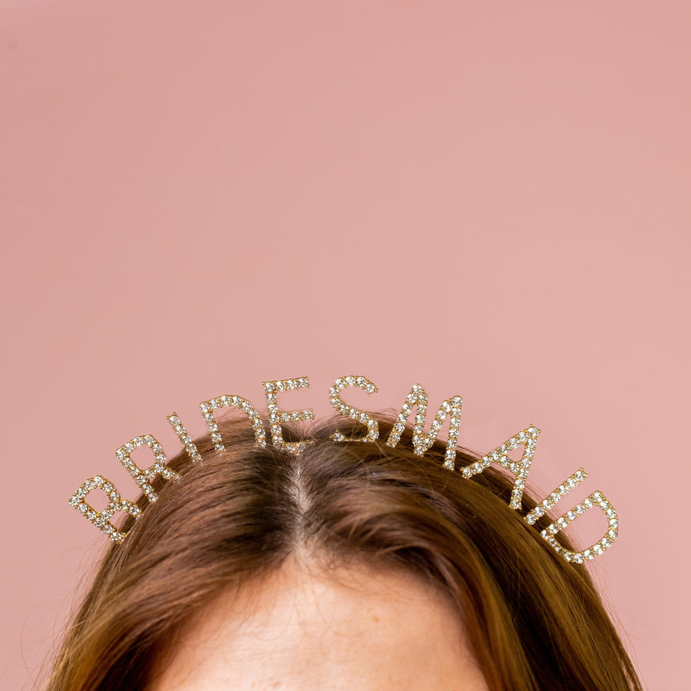 Maid of Honour Rhinestone Headband - Team Hen