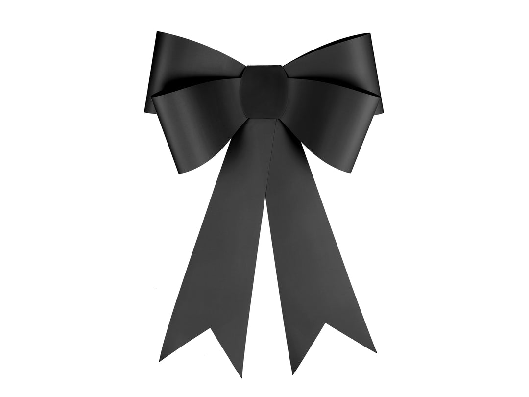 XL Black Paper Bow Hanging Decoration
