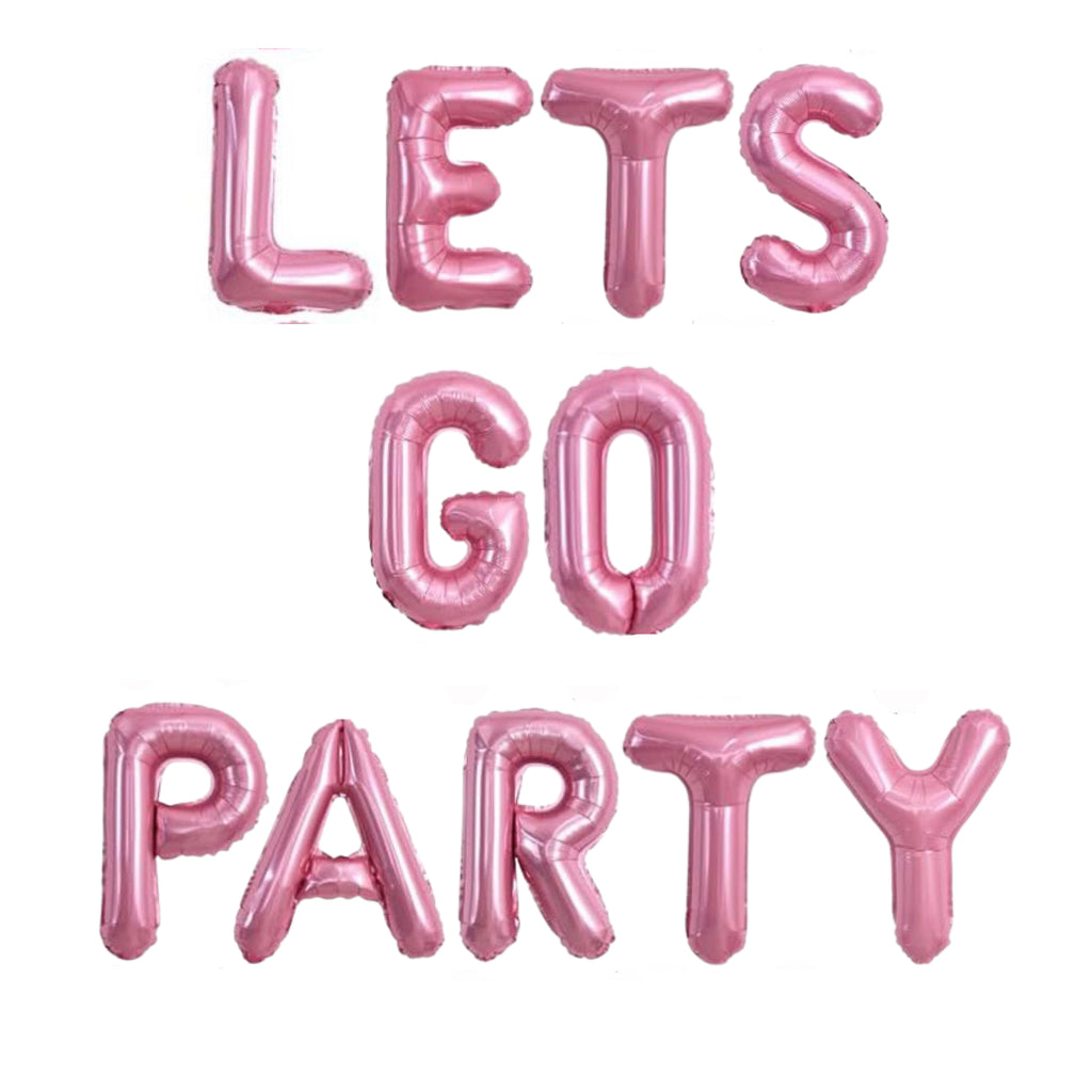 Lets Go Party Balloon Letters 16"