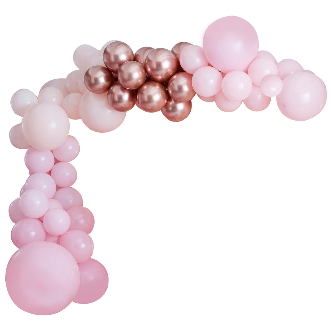 XL Pink & Rose Gold Balloon Arch Kit | Hen Party Balloons