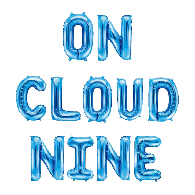 On Cloud Nine Letter Balloons 16"