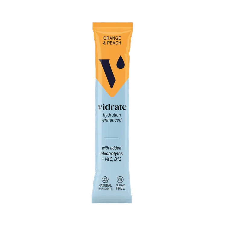 Vidrate orange and peach hydration sachet