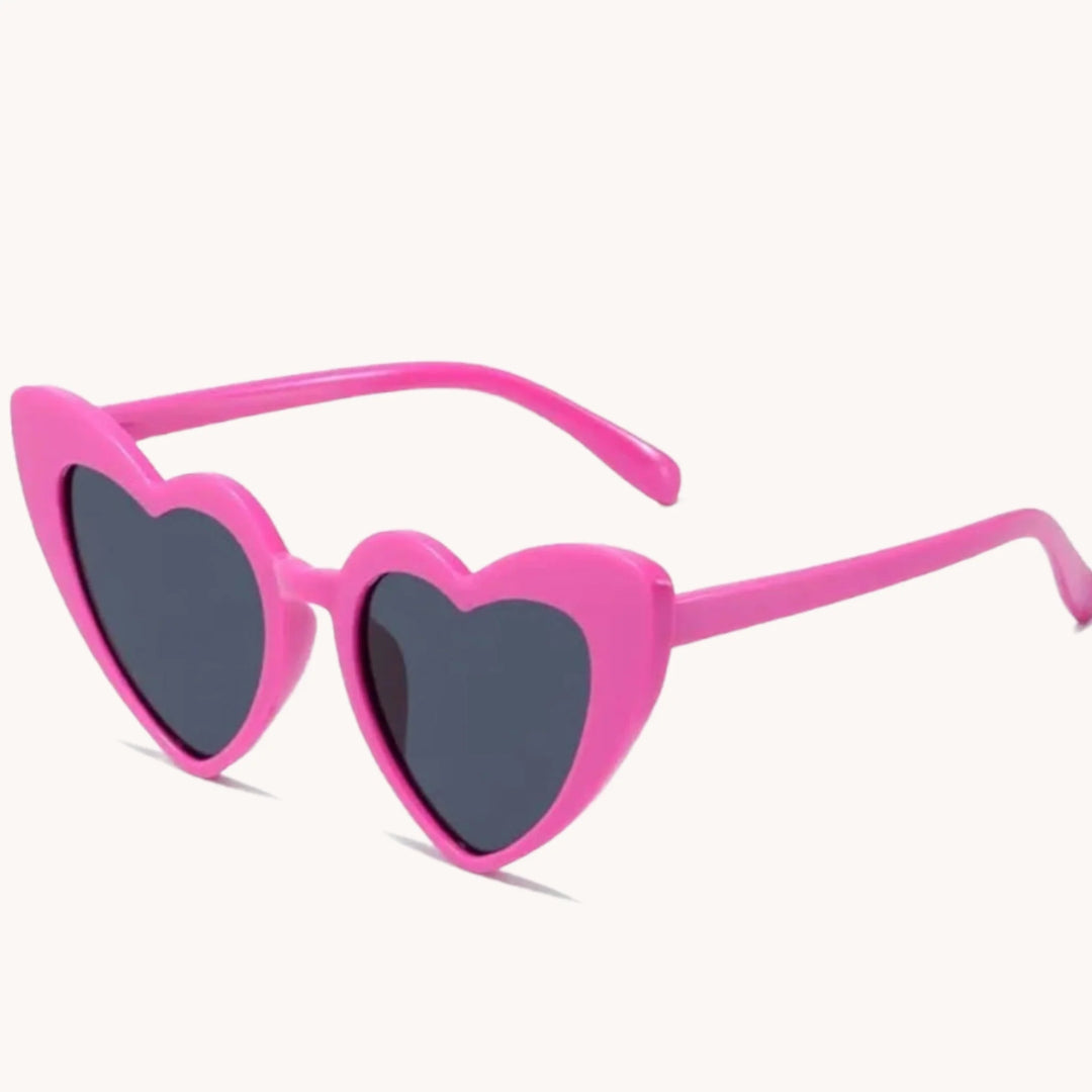 Hot Pink Heart Shaped Sunglasses