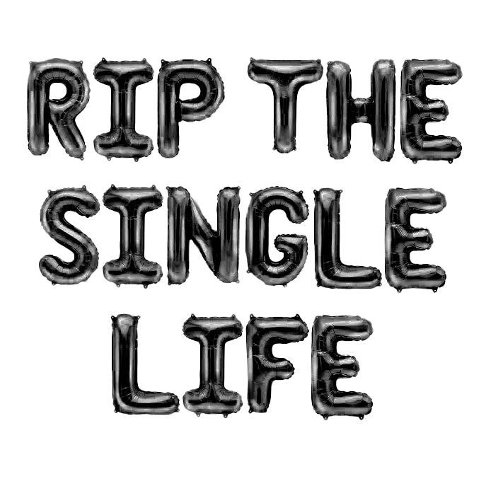 RIP Single Life Letter Balloons