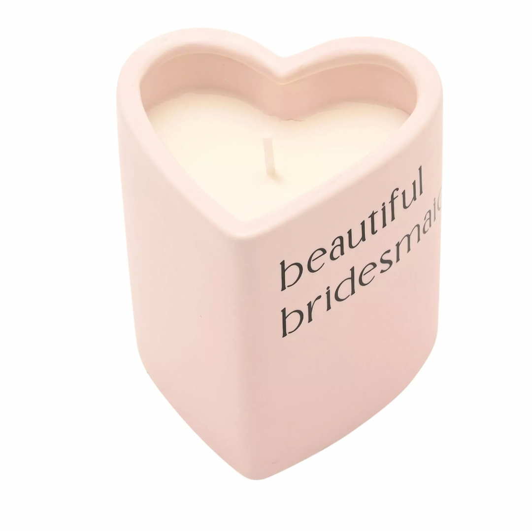 Bridesmaid Heart Shaped Candle