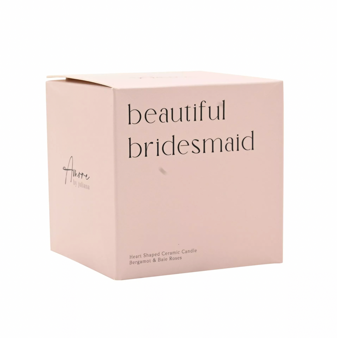 Bridesmaid Heart Shaped Candle