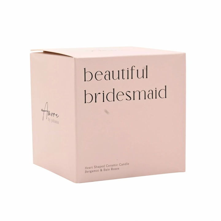 Bridesmaid Heart Shaped Candle