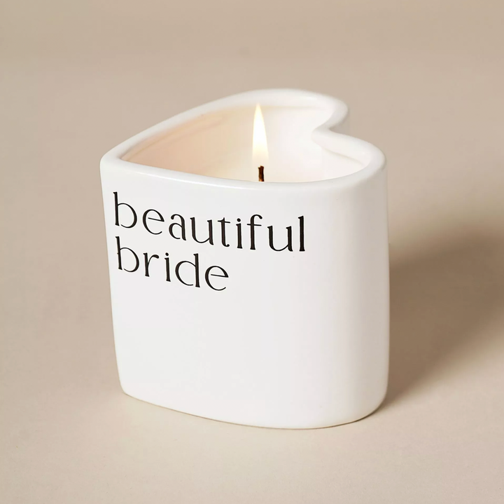 Bride Heart Shaped Candle