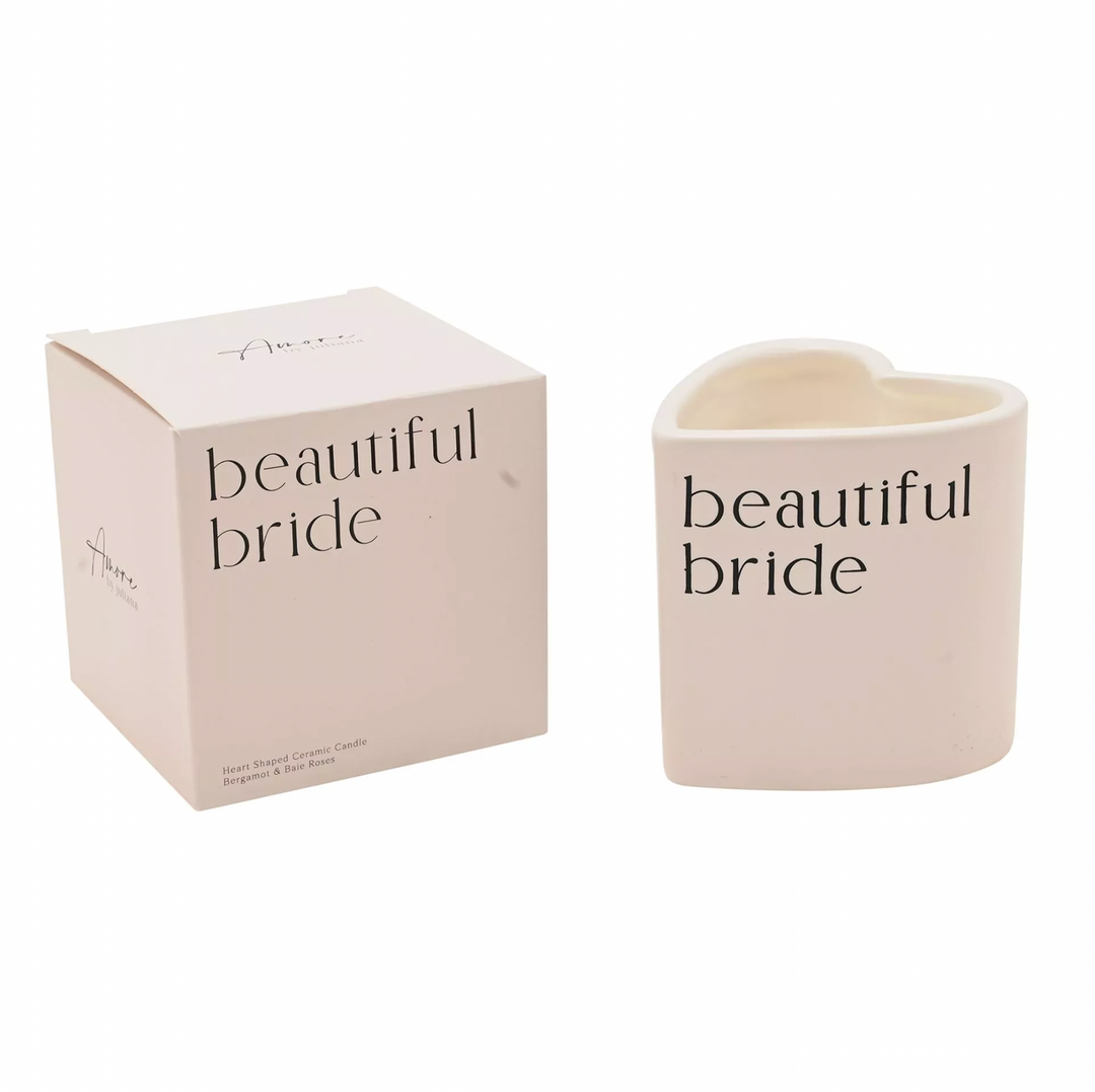 Bride Heart Shaped Candle