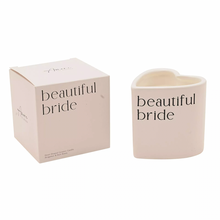 Bride Heart Shaped Candle