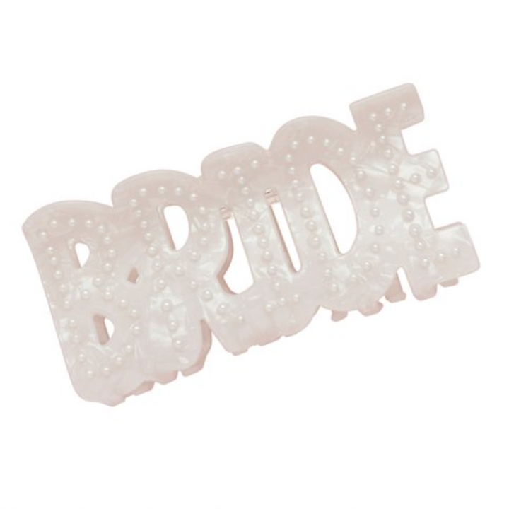 White Bride Claw Clip
