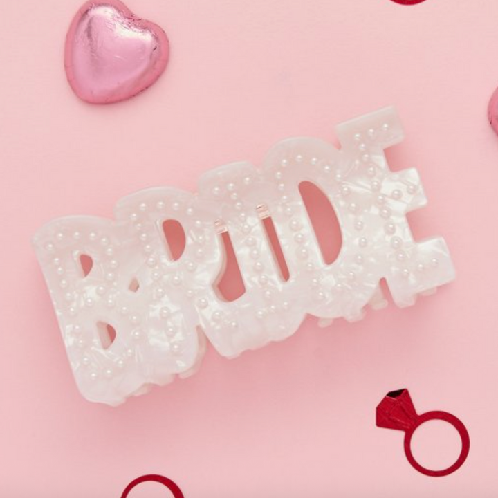 White Bride Claw Clip