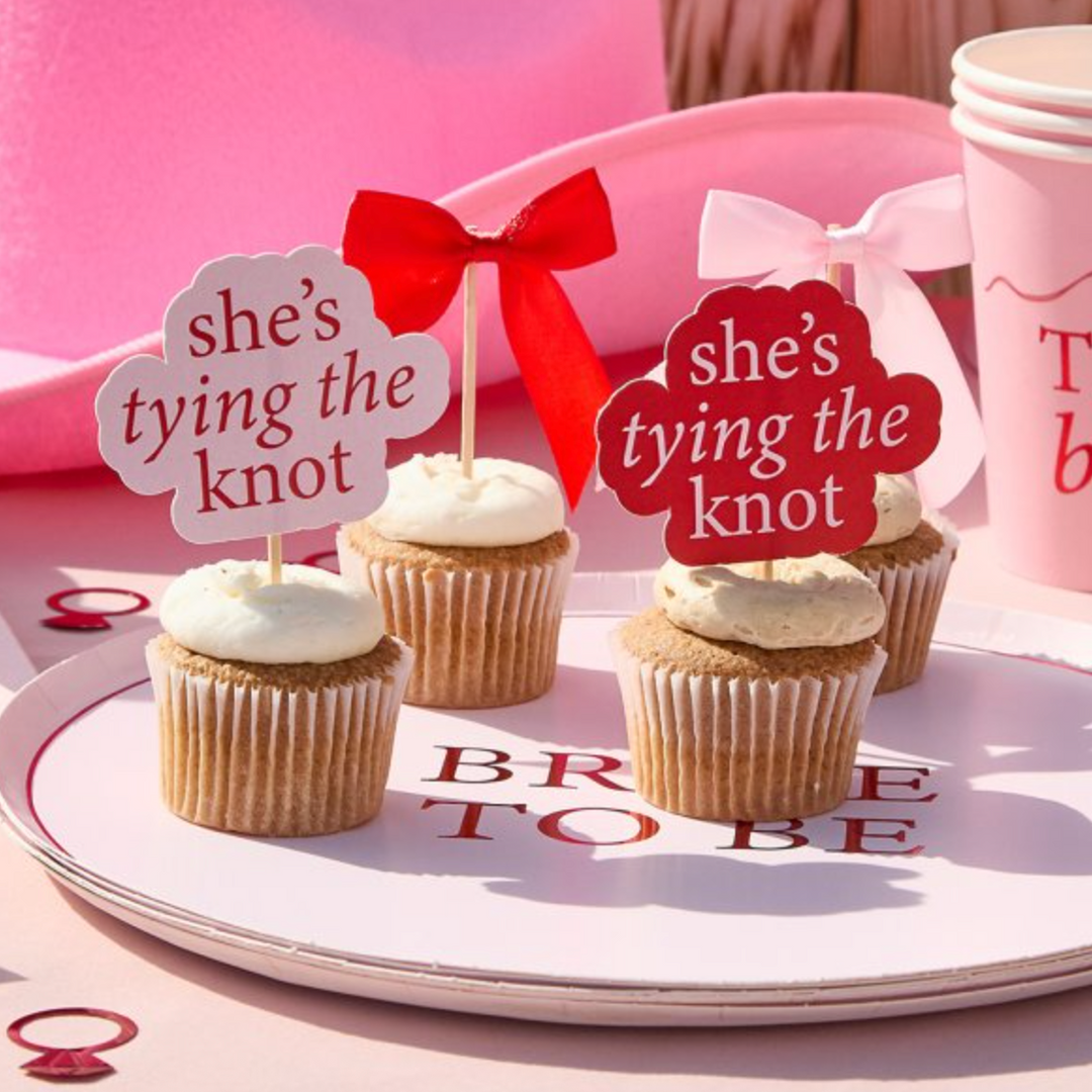 She's Tying The Knot Pink & Red Hen Party Food Picks