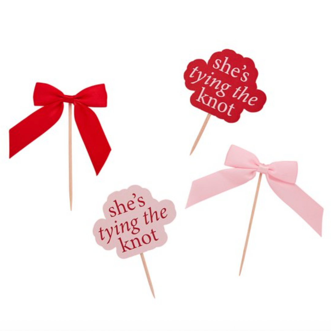 She's Tying The Knot Pink & Red Hen Party Food Picks