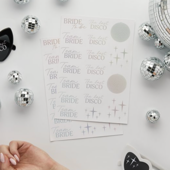 Disco Team Bride Stickers