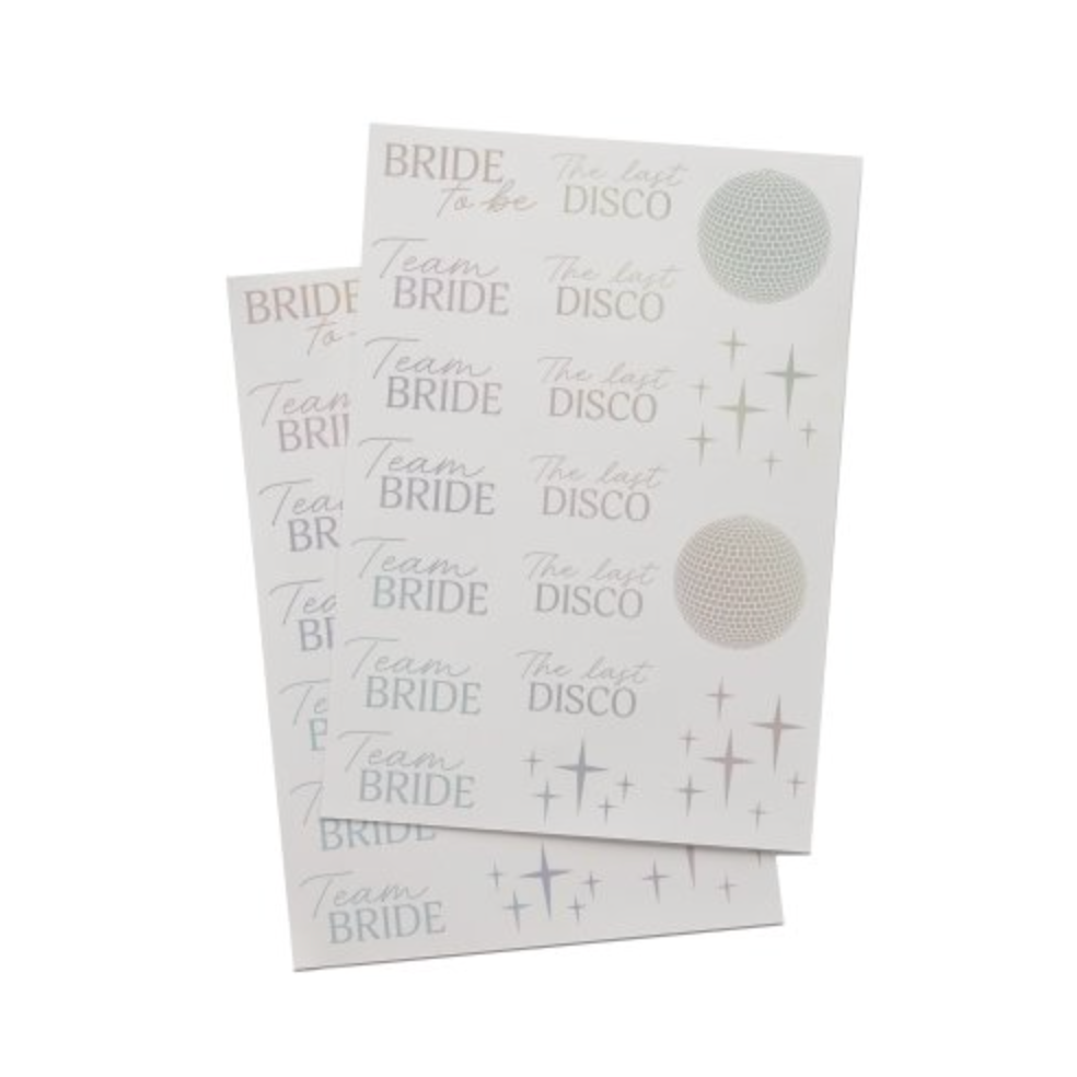 Disco Team Bride Stickers