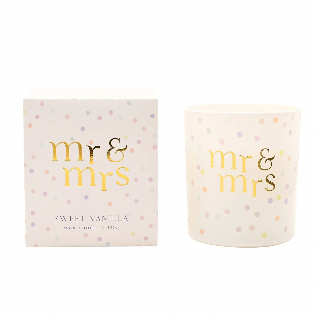 Mr & Mrs Confetti Candle