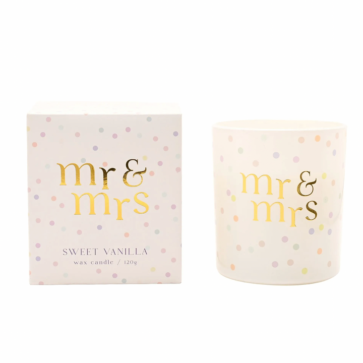 Mr & Mrs Confetti Candle