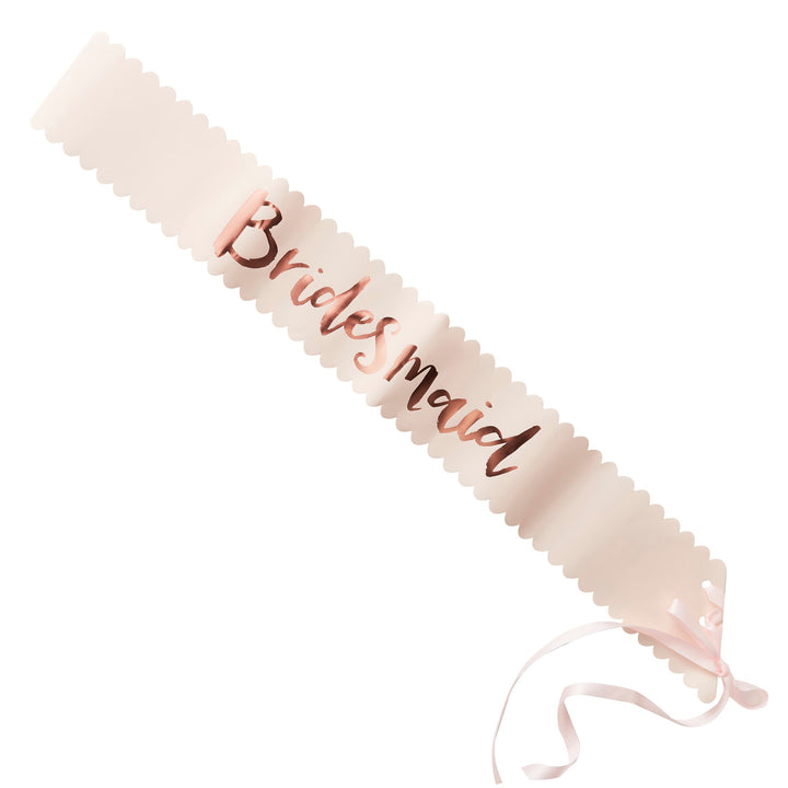 Blush Bridesmaid Hen Party Sash