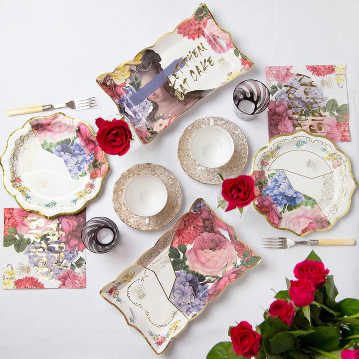 Vintage Style Serving Platters | 4 Pack