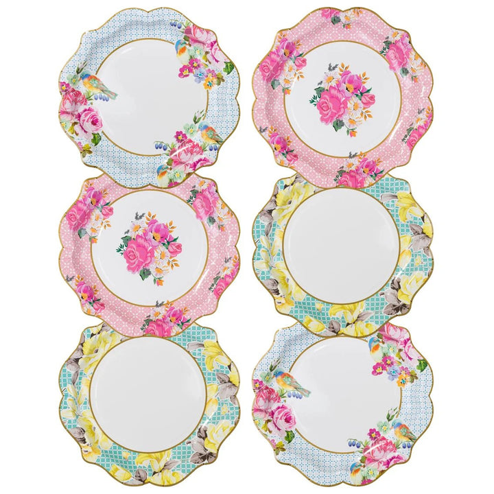 Vintage Style Floral Hen Party Plates | 12 Pack