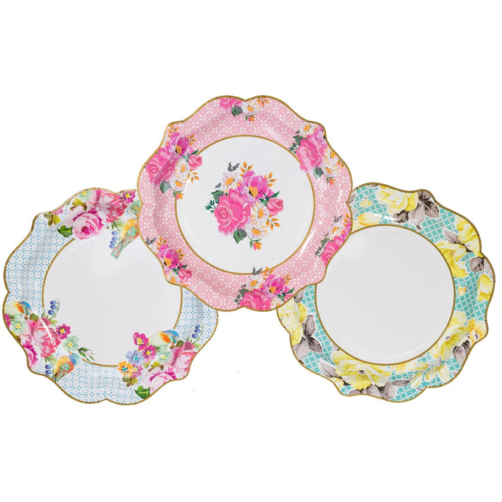 Vintage Style Floral Hen Party Plates | 12 Pack