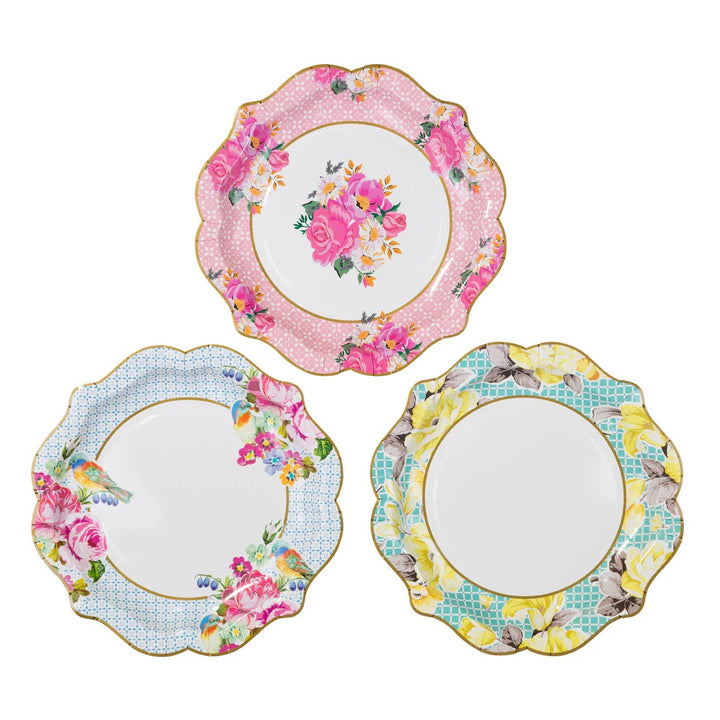 Vintage Style Floral Hen Party Plates | 12 Pack