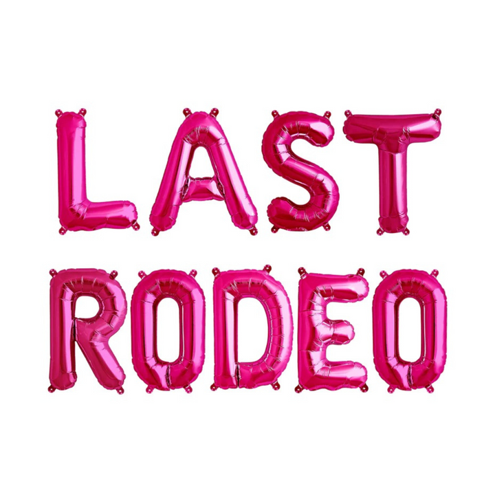 Last Rodeo Pink Letter Balloons