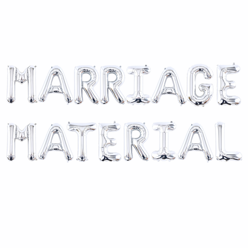 Marriage Material Letter Balloons