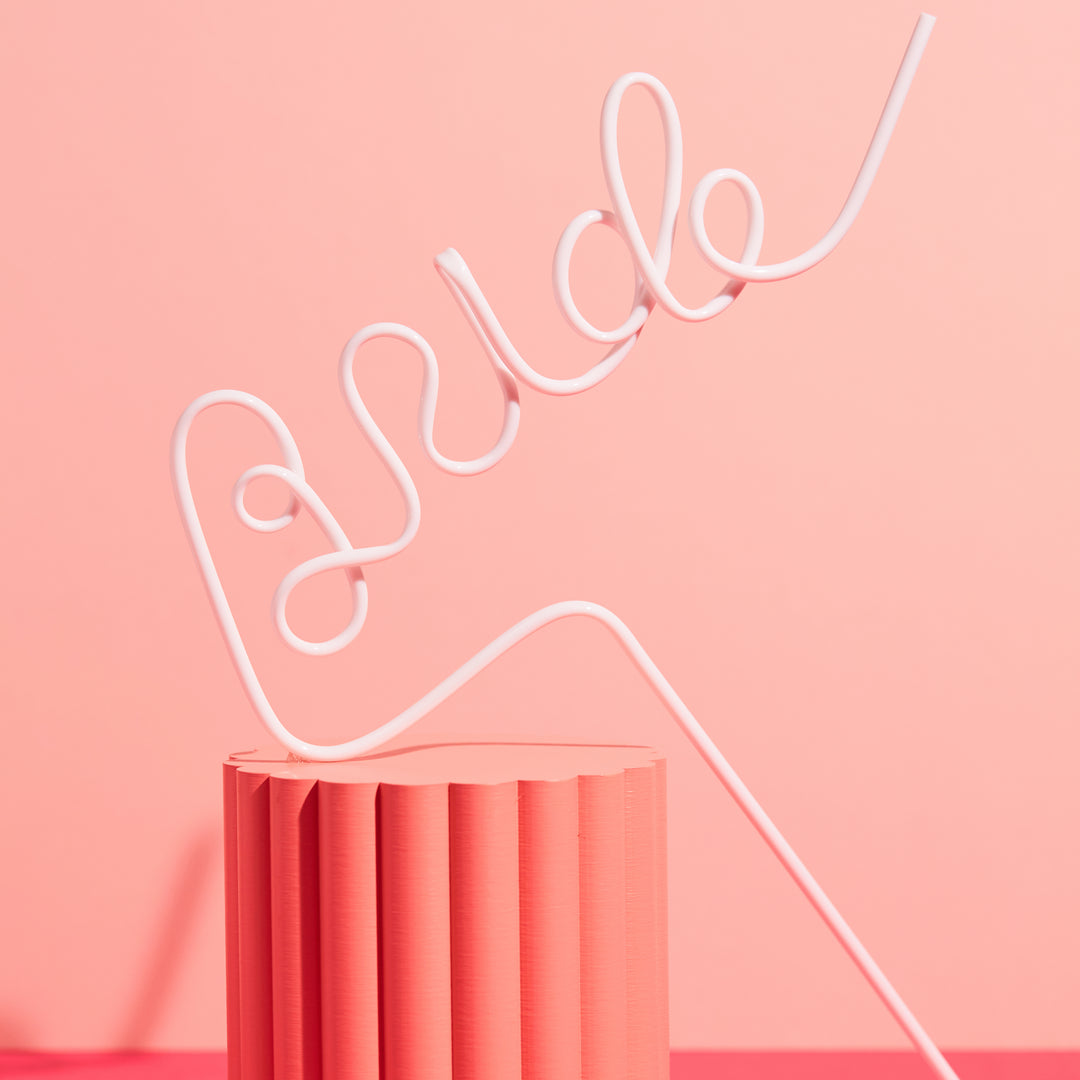 Pink Bride Straw