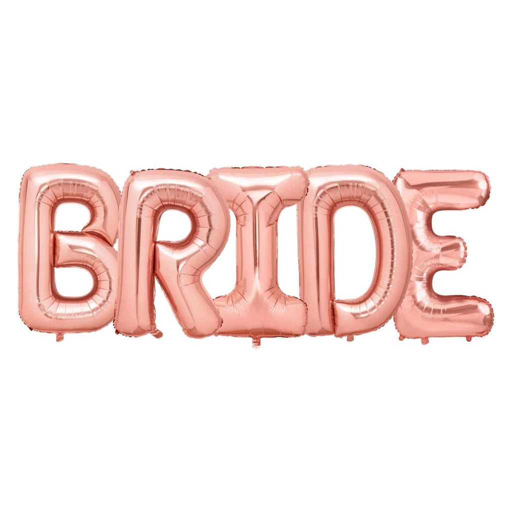 Giant Bride Rose Gold Letter Balloons 40"