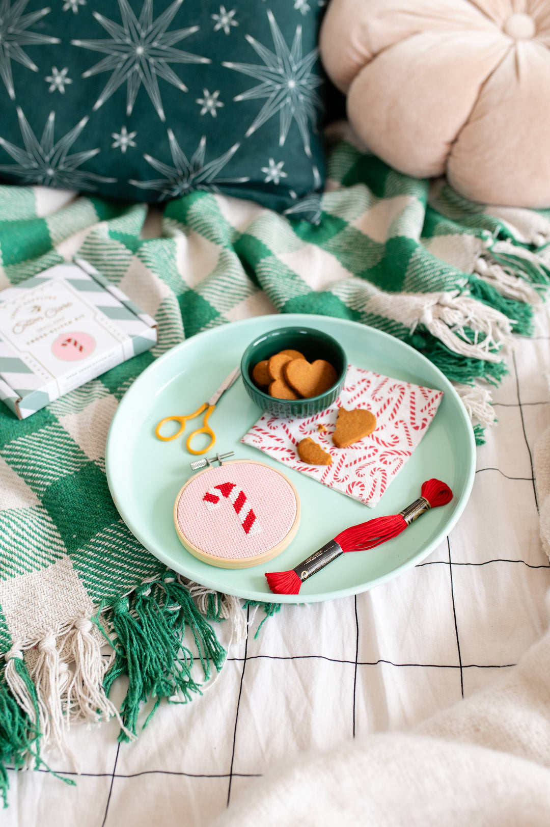 Candy Cane Cross Stitch Kit