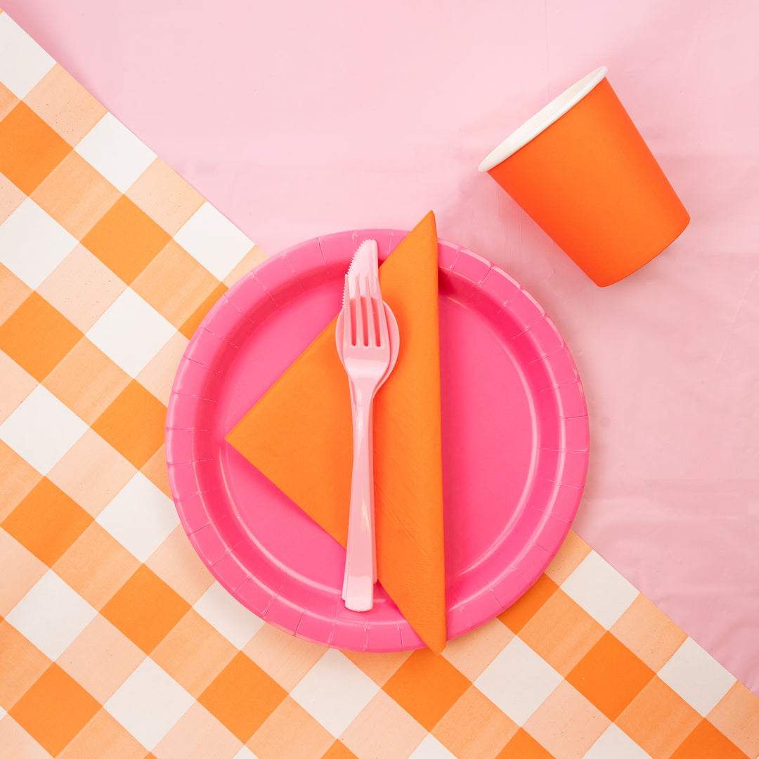 Orange Kraft Paper Table Runner