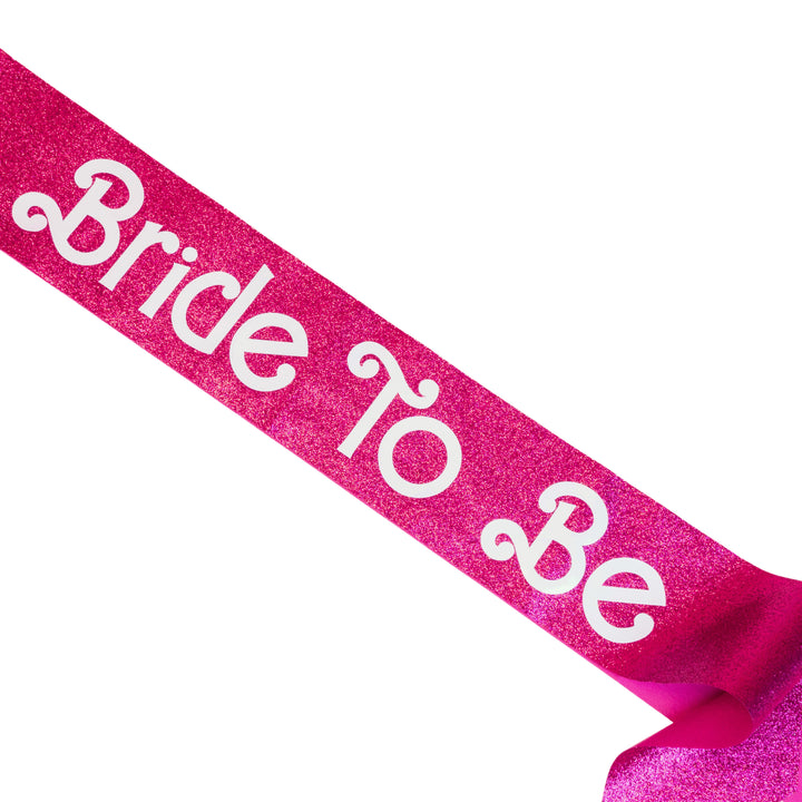 Bride To Be Pink Glitter Sash