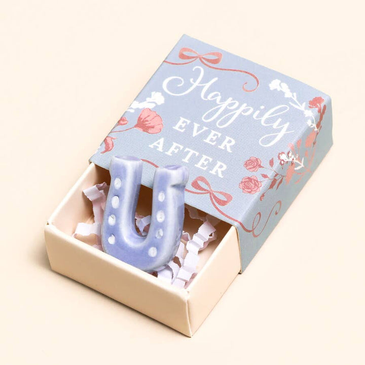 Happily Ever After Horseshoe Matchbox Ceramic Token