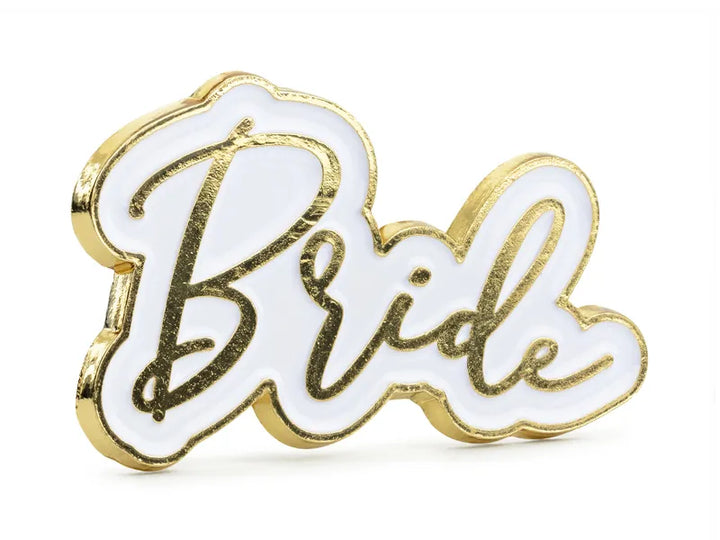 White Bride Lapel Pin