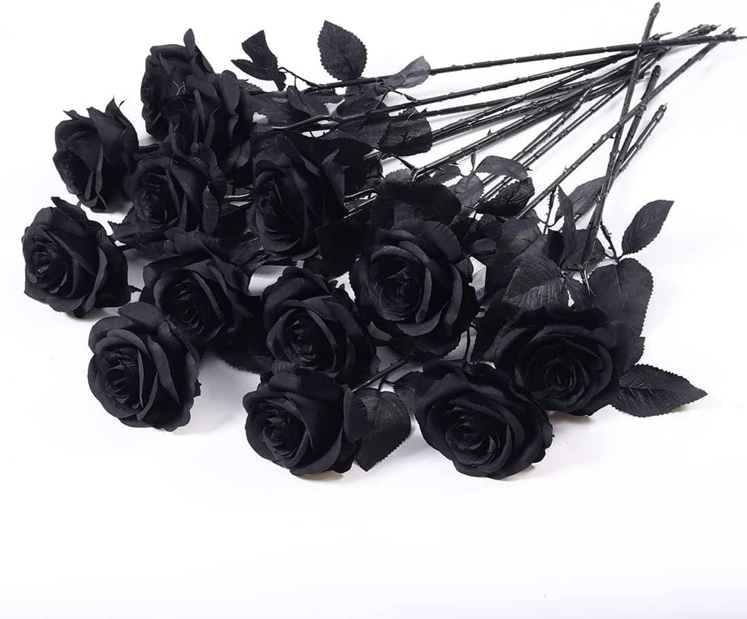 Black Rose Floral Stem Decoration