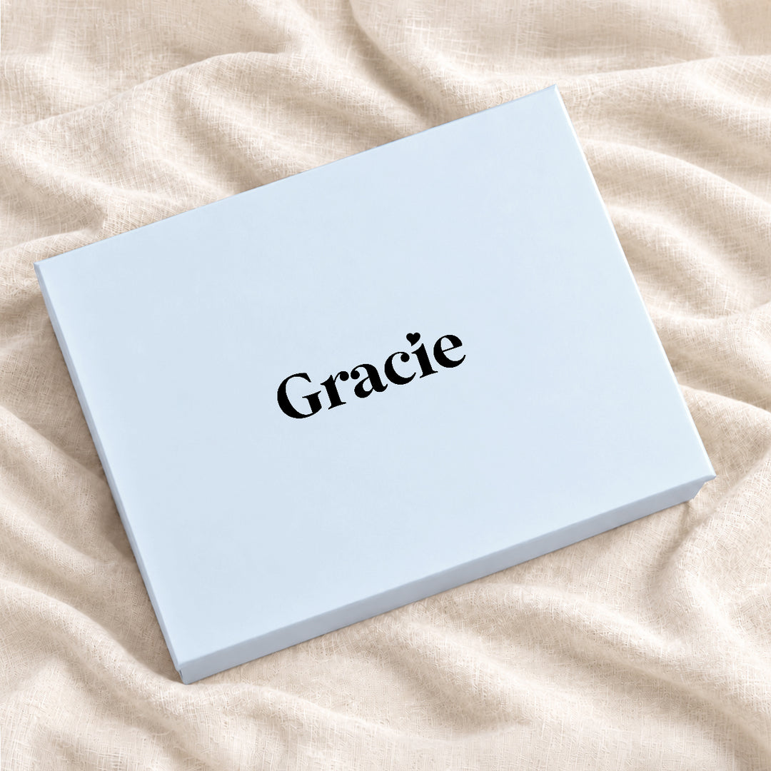 Personalised Blue Magnetic Keepsake Gift Box
