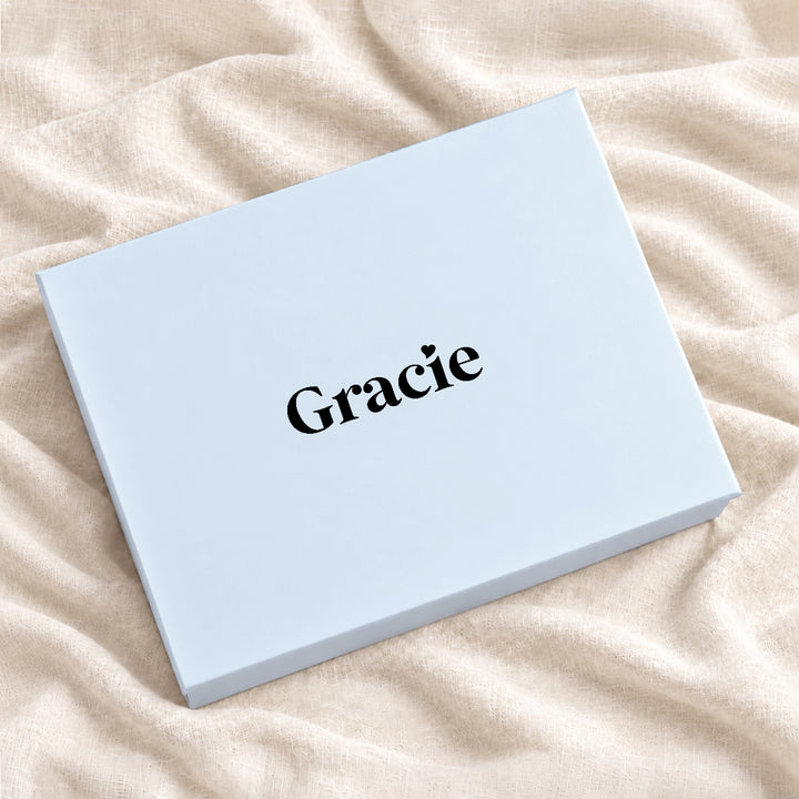 Personalised Blue Magnetic Keepsake Gift Box